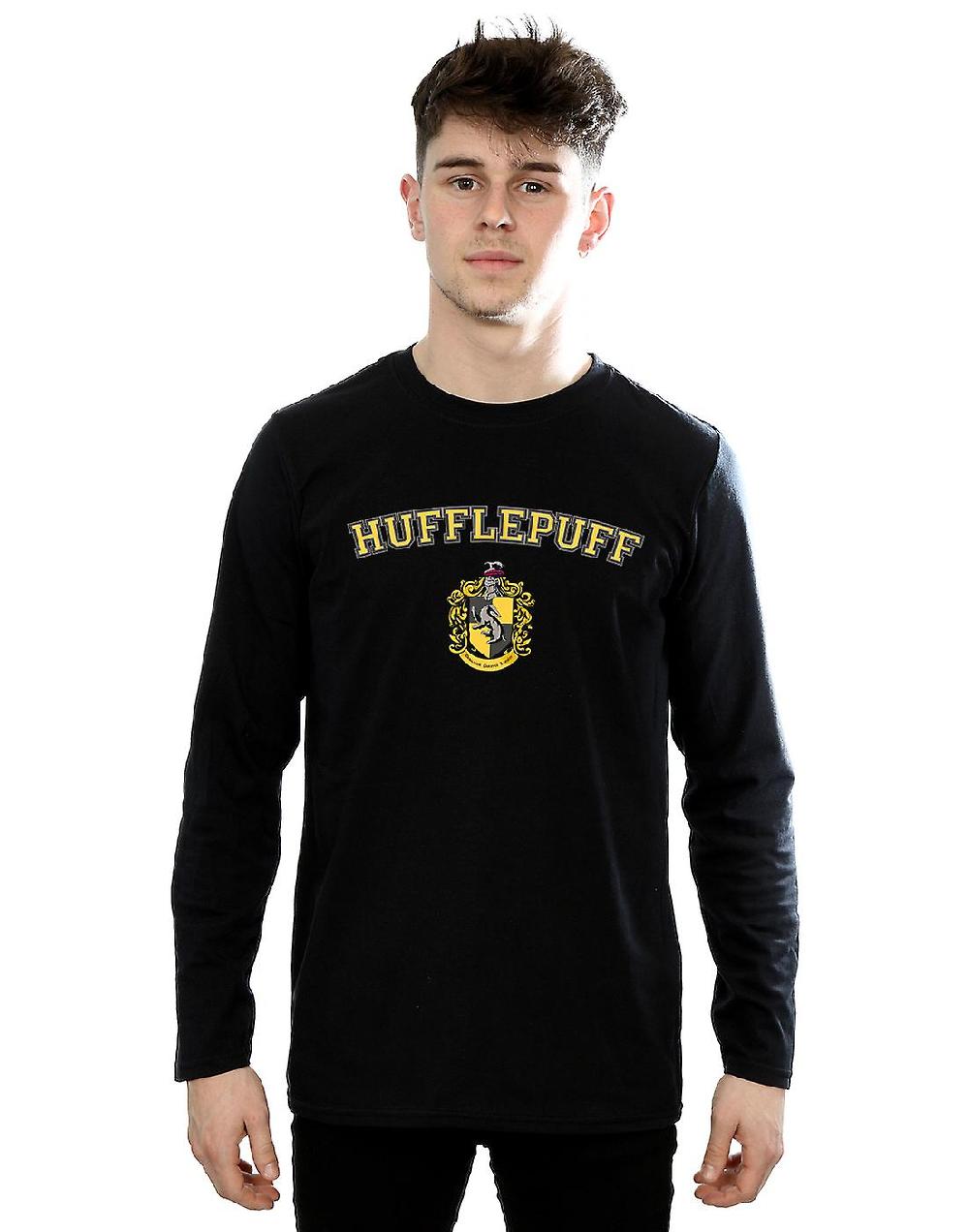 T-shirt a maniche lunghe Hufflepuff Crest uomo di Harry Potter Novità