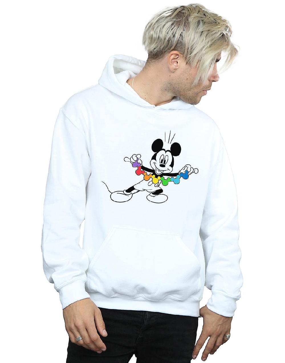 Felpa con cappuccio Disney Uomo Topolino Arcobaleno Outlet