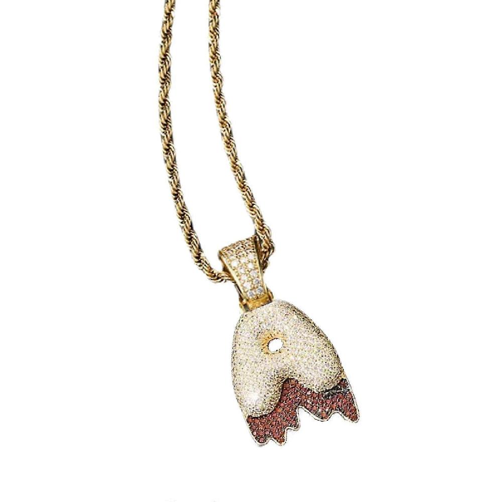 Hip Hop Necklace Bubble Letter Necklace Anniversary Twist Chain Necklace Men Party Rhinestone Pendant Necklace Charm Necklace A-Product code 43652 Smaltimento dello stoccaggio
