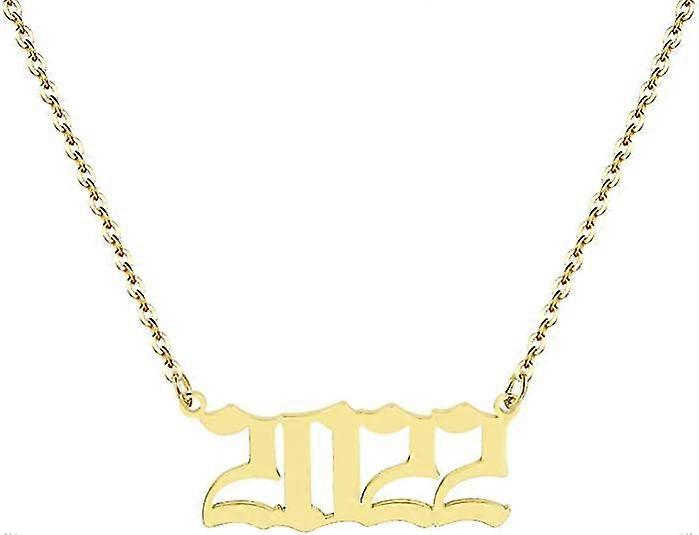 Stainless Steel Birth Year Number Pendant Necklace For Women 1980-2022 2022-Product code 50948 Offerta migliore