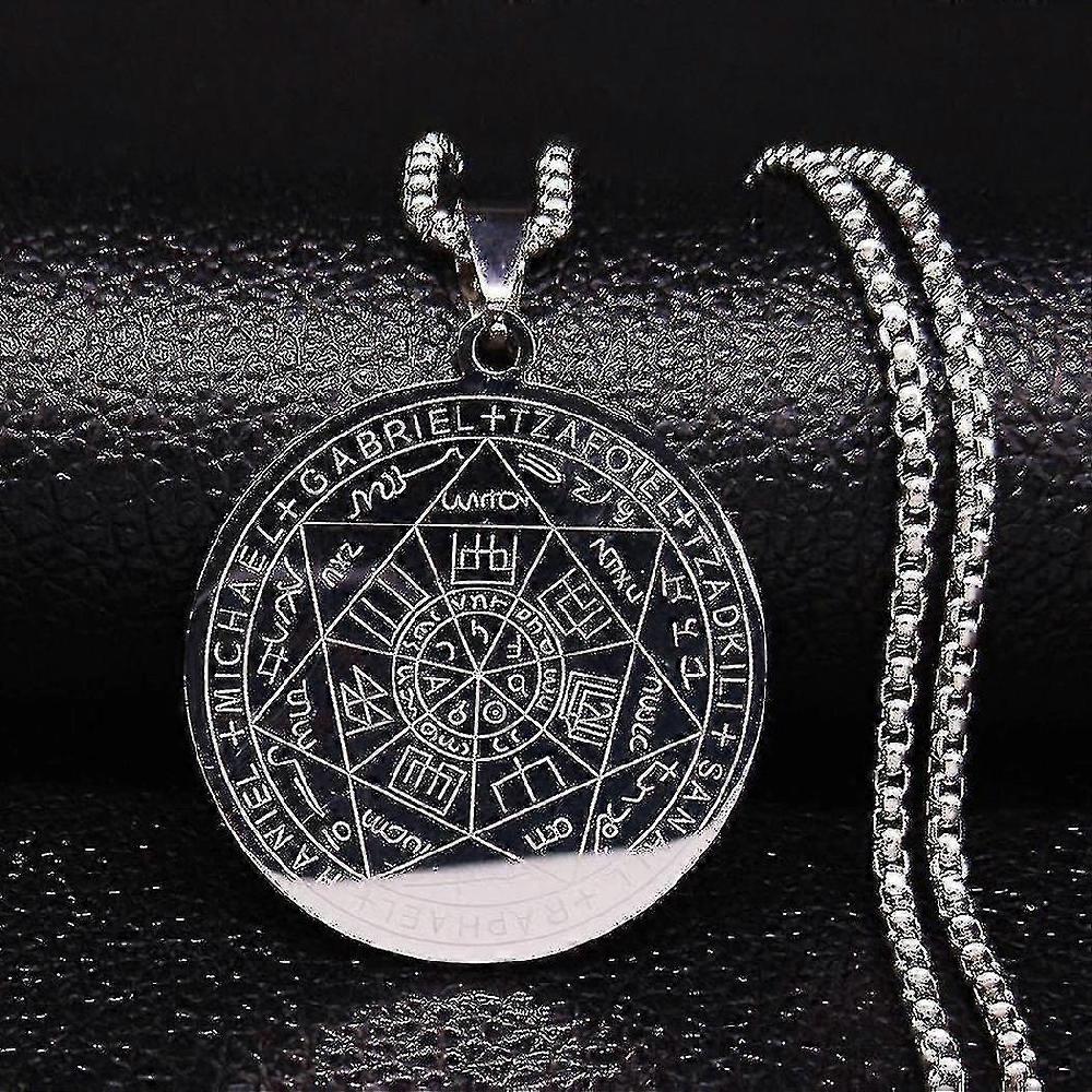 Sette Arcangeli Amuleto Collane In Acciaio Inox Uomo Sigillo Di Salomone Talismano Collana Protezione J cuo 50cm O GD-Codice prodotto 55026 Liquidazione