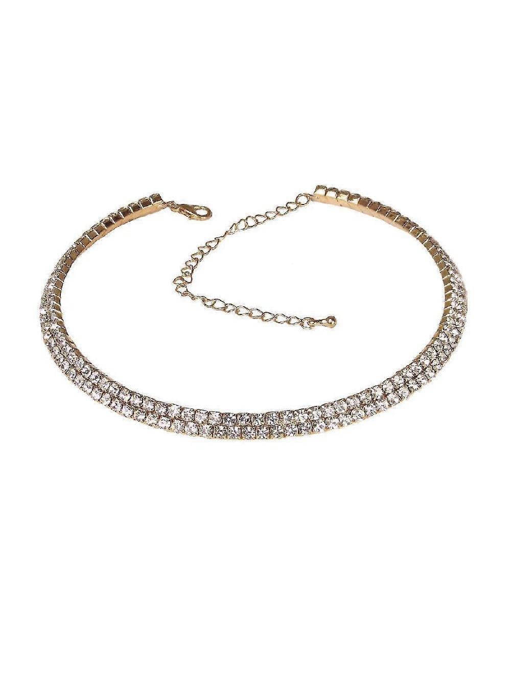 icecoolfashion girocollo con strass di cristallo regolabile trasparente collana di diamanti |Codice modello 309 ACQUISTA ORA