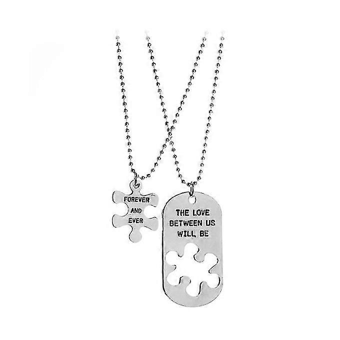 The Love Between Us Splice Lovers Necklace Stainless Steel Birthday Gift Product code 30722 Latest stili