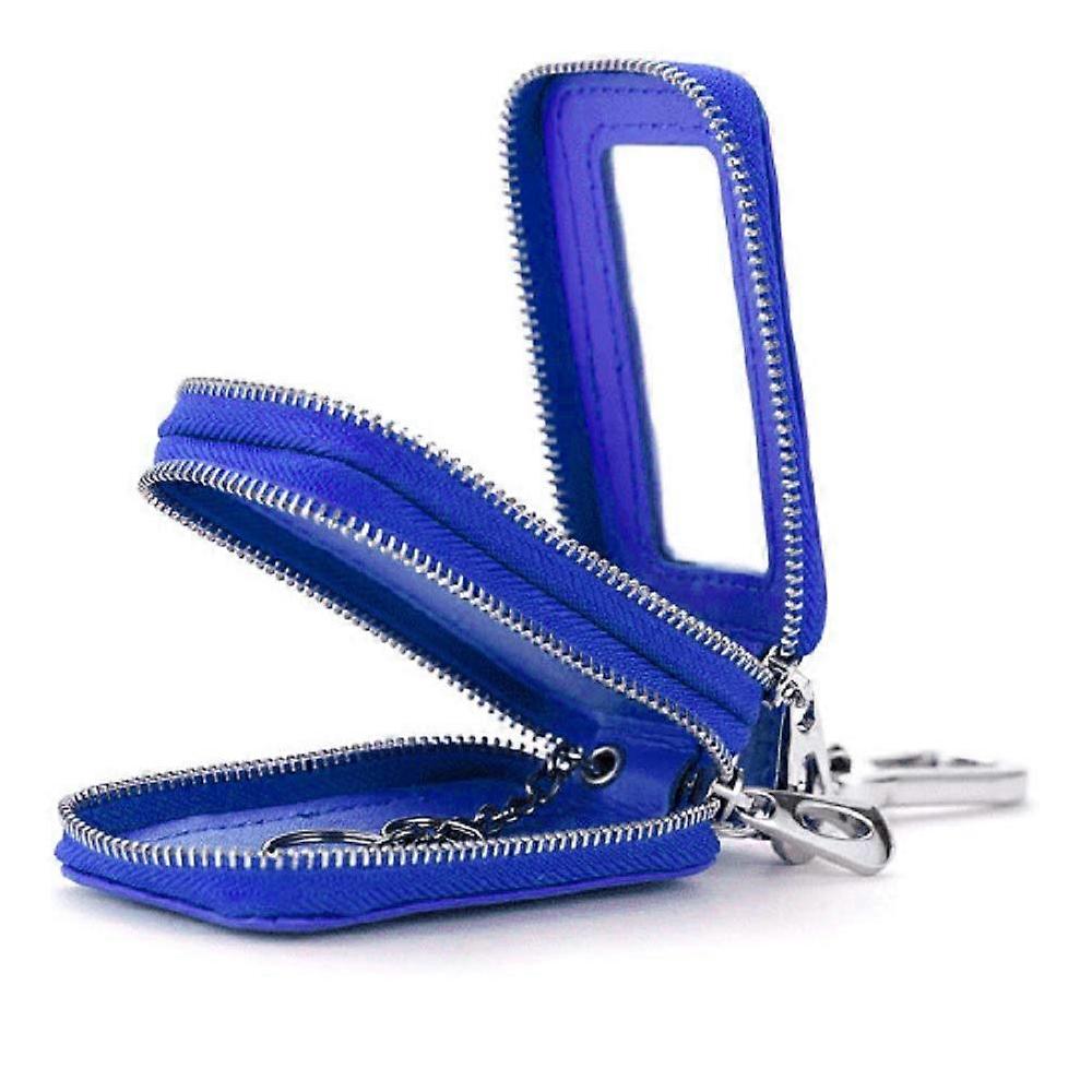 Double Layer Mini Leather Car Key Case Keychain Key Case (Bl ZIH Sostegno trimestrale