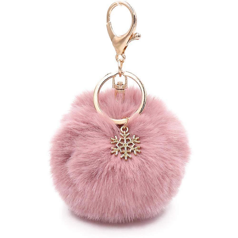2Pcs Keychain Artificial Fur Ball Keychain Fluffy Accessories Car Bag Ch PKZ Solo un giorno rimasto