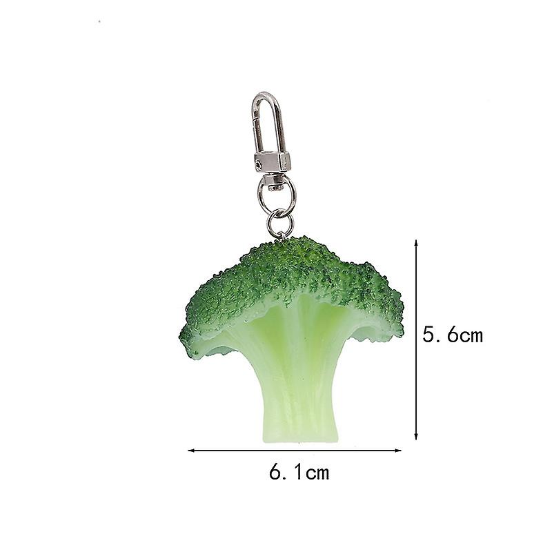 PVC broccoli modello ornamenti divertente simulazione cibo portachiavi 50% di sconto per tempo limitato