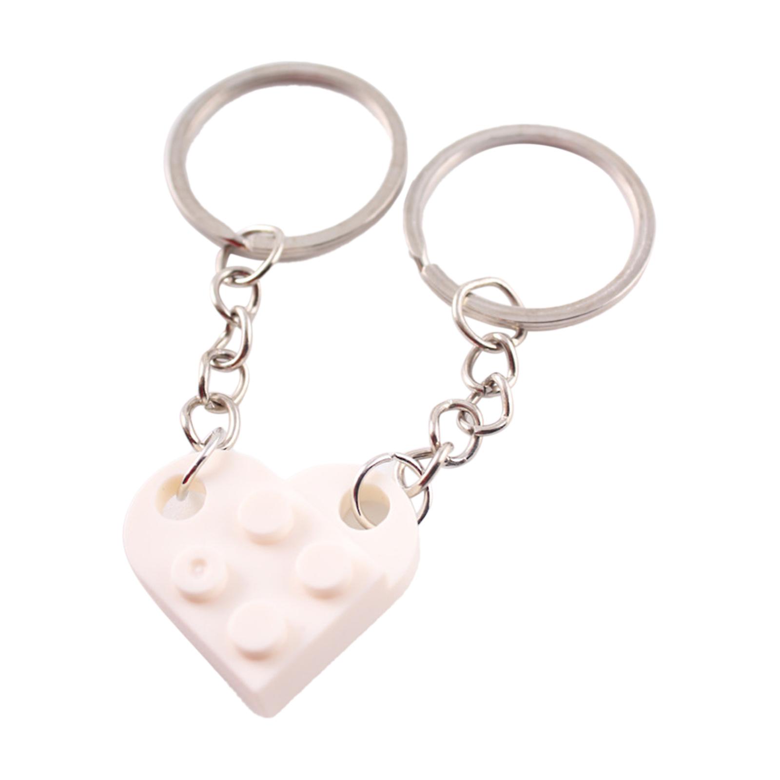 Nuovo upgrded corrispondente cuore giallo coppia regalo verde scuro bianco colorato blu rosa rosso grigio viola per fidanzato fidanzata portachiavi Italia