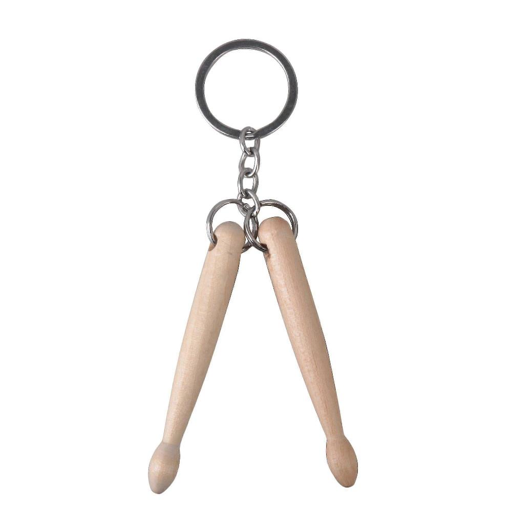 Matel Key Ring And Wooden Drumstick Durable Security For Key Storage Promozione