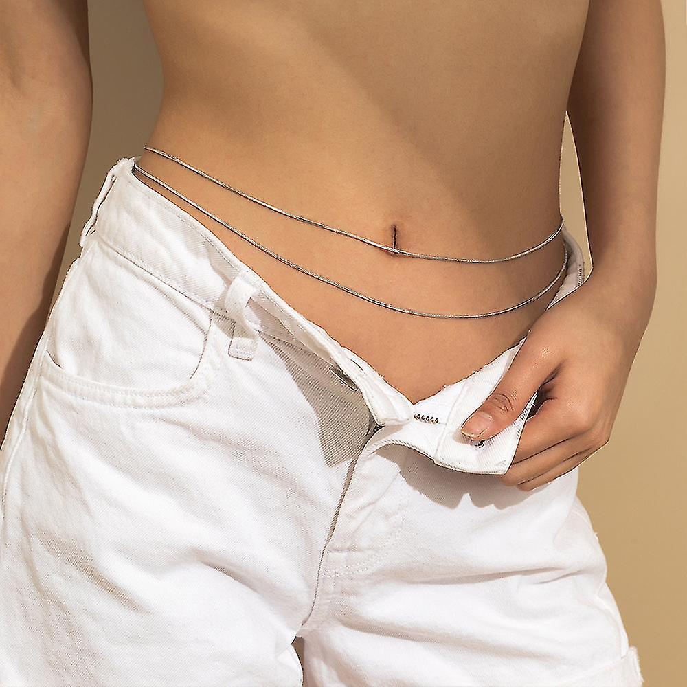 Sexy Belly Chain Double Waist Chain Holiday Fashion Body Jewelry For Women Girls Fino Al -60%