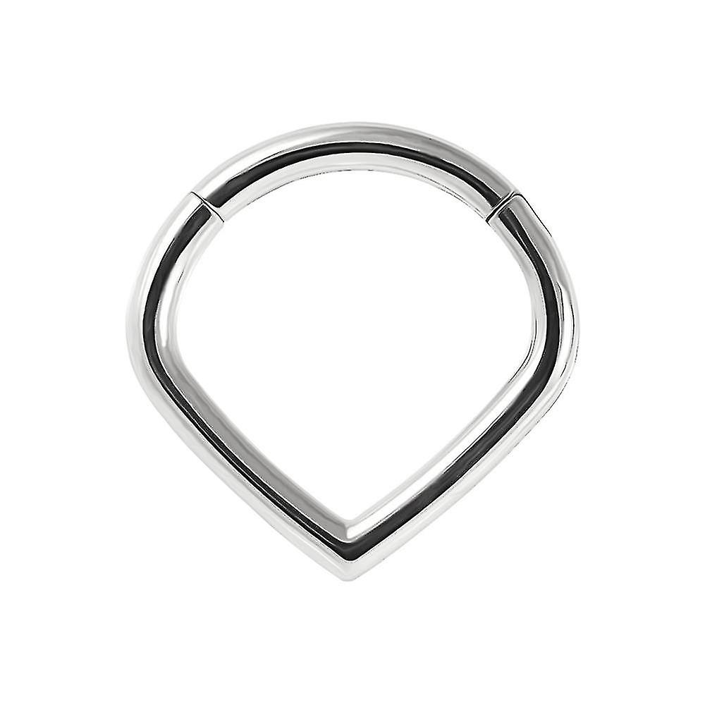 Calibro 16 (1 2 mm) - 8 mm diametro Forma a goccia 316l Acciaio chirurgico incernierato Clicker Segmento Anello orecchio Setto Trago Helix Piercing Gioielli Economico