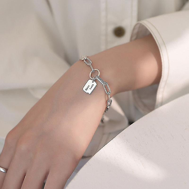 Mewanry 925 Stamp Coppie Bracciali New Trend Punk Vintage Creative Splicing Chain Birthday Party Jewelry Girls Gifts Offerta natalizia