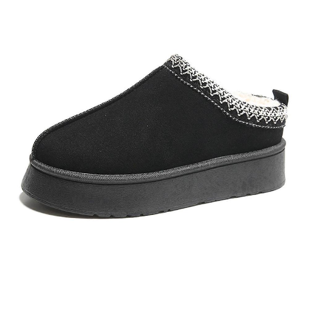 Pantofole da donna calde foderate con plateau stampe suola del battistrada - SNNGV