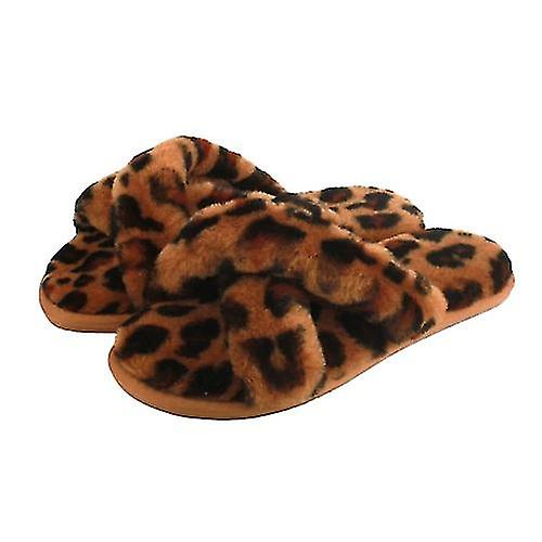 Eastern Counties Leather Womens/Ladies Delilah Leopard Print Sheepskin Slippers Solo un giorno rimasto