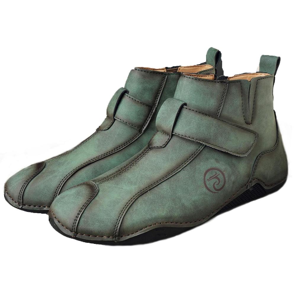 Mens Ltalian Handmade High Boots Casual Side Zipper Sneakers Non-Slip Comfortable Leather High Top W Officina