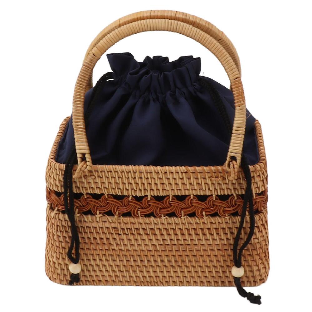 Rattan Tote Bag Vintage Pastoral Grass Woven Storage Bag Rattan Handbag For Women Fino Al -60%