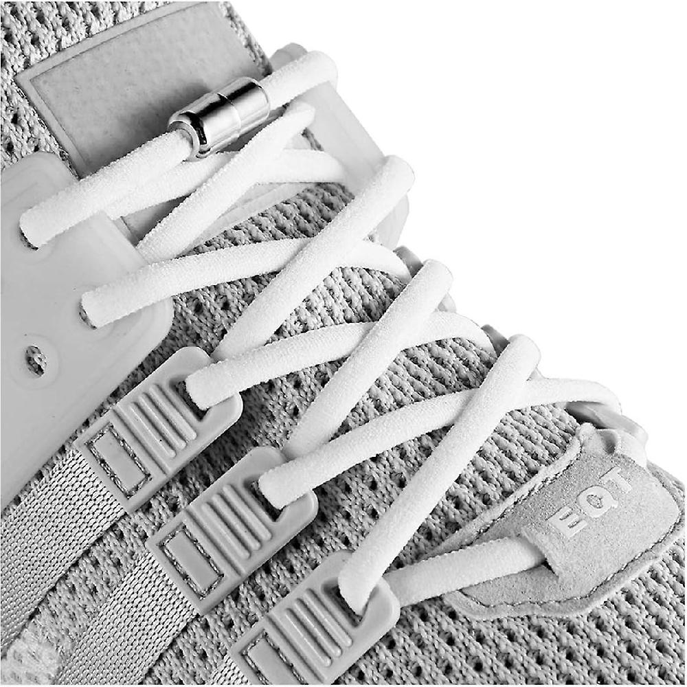 XYC White Elastic No Tie Shoe Laces For Adults Kids Elderly System With Elastic Shoe Laces(5 Pairs ) Negozio