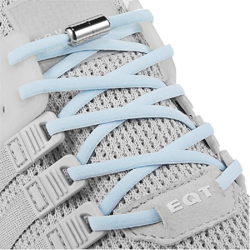 XYC Sky blue Elastic No Tie Shoe Laces For Adults Kids Elderly System With Elastic Shoe Laces(5 Pairs ) Nuova