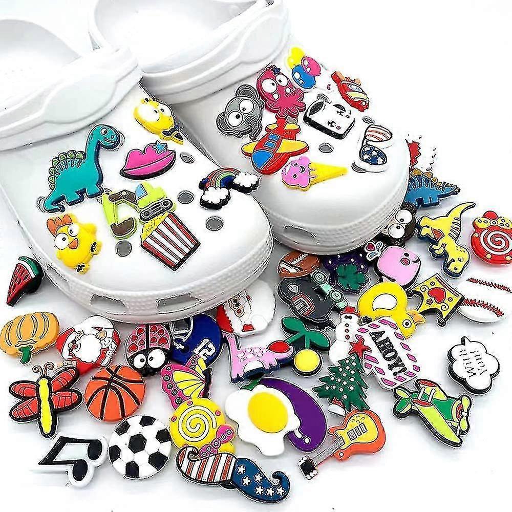 Lof Of 30pc Casual Shoe Charms per Clog Shoes Braccialetto Wristband Shopping online