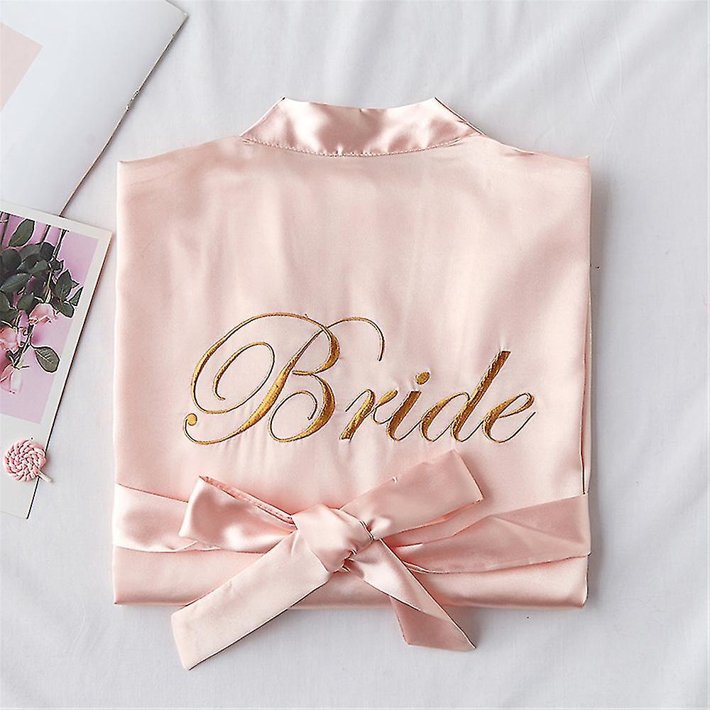 Sposa Vestito da donna Festa breve Kimono Accappatoio Abito mattutino da sposa per la festa di nozze Preparazione