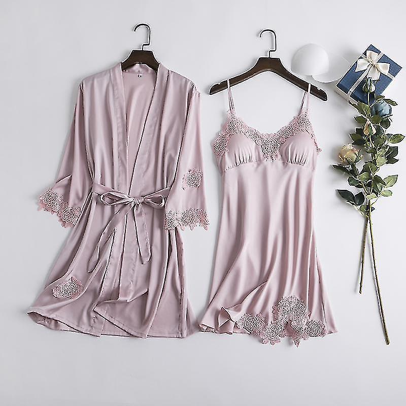 Robe Set Women Sleepwear Nightgown Lace Nightdress Bathrobe Offerte speciali
