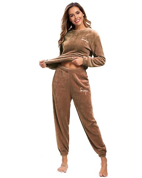 Pigiama caldo invernale Plus Pantaloni top in pile Girocollo Soft Pajamas Set Sconti VIP