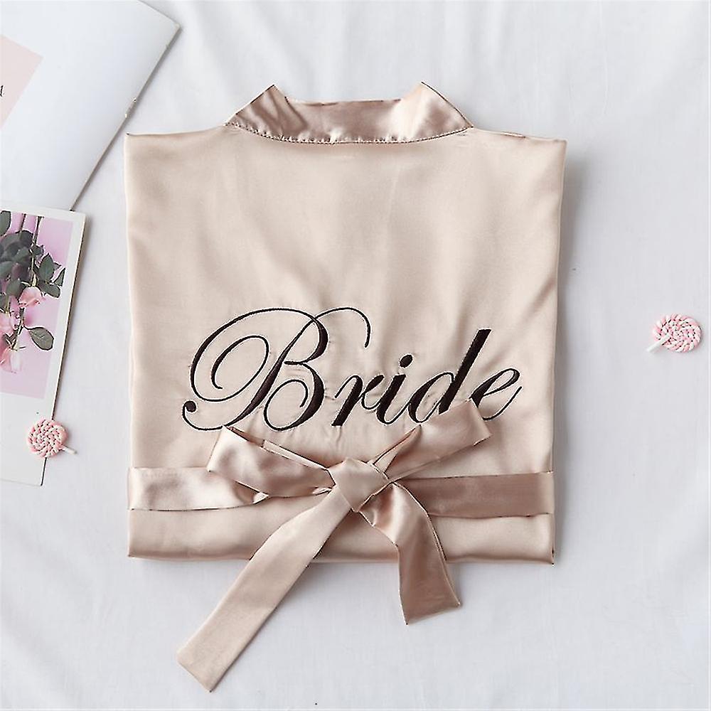 Sposa Vestito da donna Festa breve Kimono Accappatoio Abito mattutino da sposa per la festa di nozze Preparazione